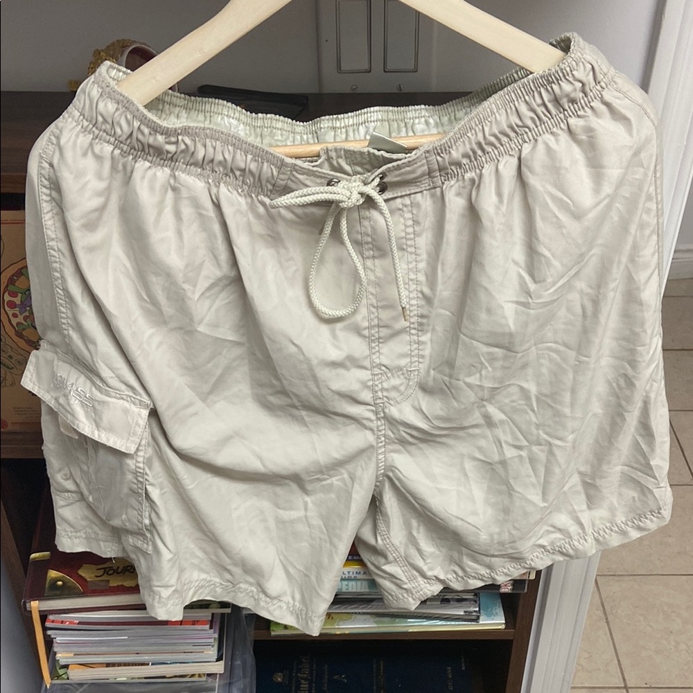 Vintage Bill Blass Beige Swim Shorts